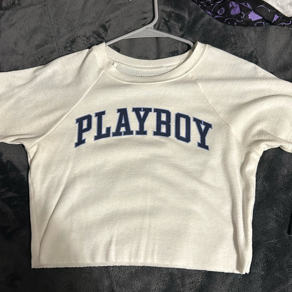 White Playboy Baby Tee From PacSun